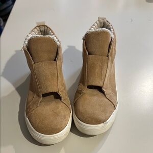 Kaanas Tan Size 7  Suede High-Top Sneakers